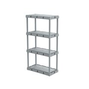 GRACIOUS LIVING 48 in. H X 24 in. W X 12 in. D Plastic 4-Tier Shelving Unit 91081-1C